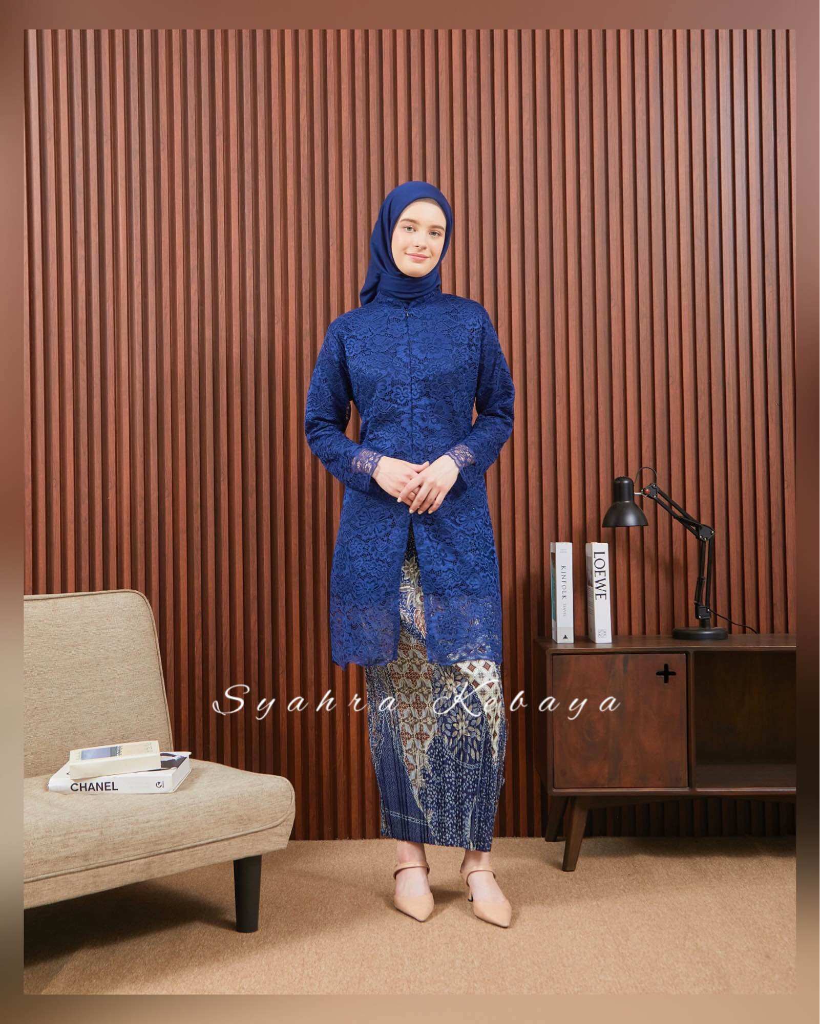 Latest Women's Brocade Tunic Collar Kebaya Tops wisuda Tunic Collar Kebaya