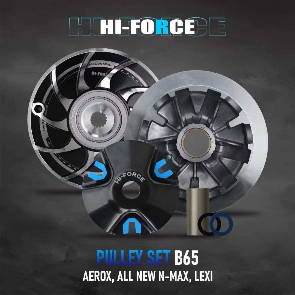 H4R HI-FORCE PULLEY SET RUMAH ROLLER PULLEY AEROX 155 NMAX 155 LEXI 125 LX155 AEROX OLD NMAX NEO NEW ORIGINAL H4R HI-FORCE Harga 425,000 rupiah*Gratis Ongkir