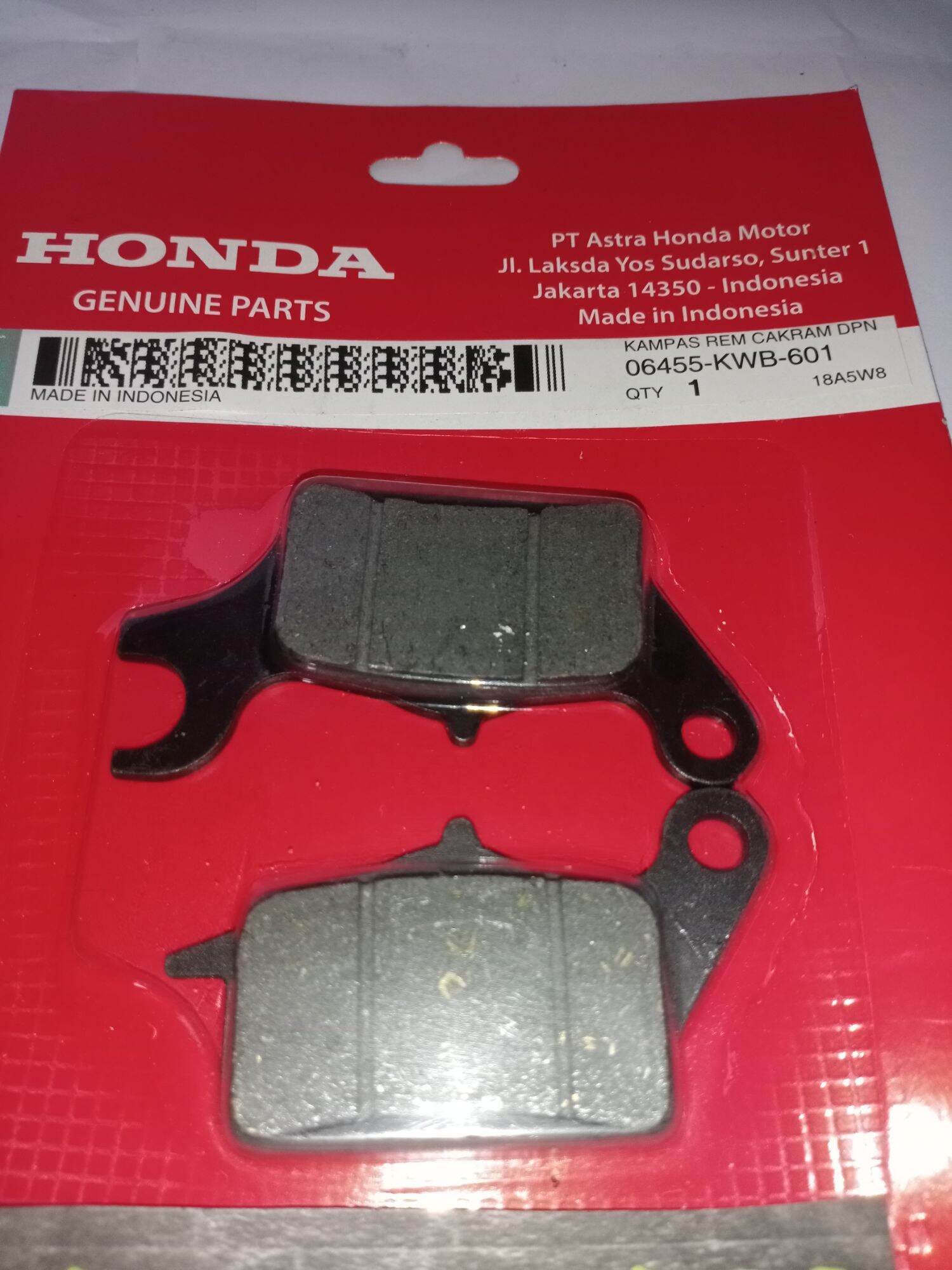 kampas rem KWB Kampas rem depan Revo absolute 110 Revo fit Revo fi