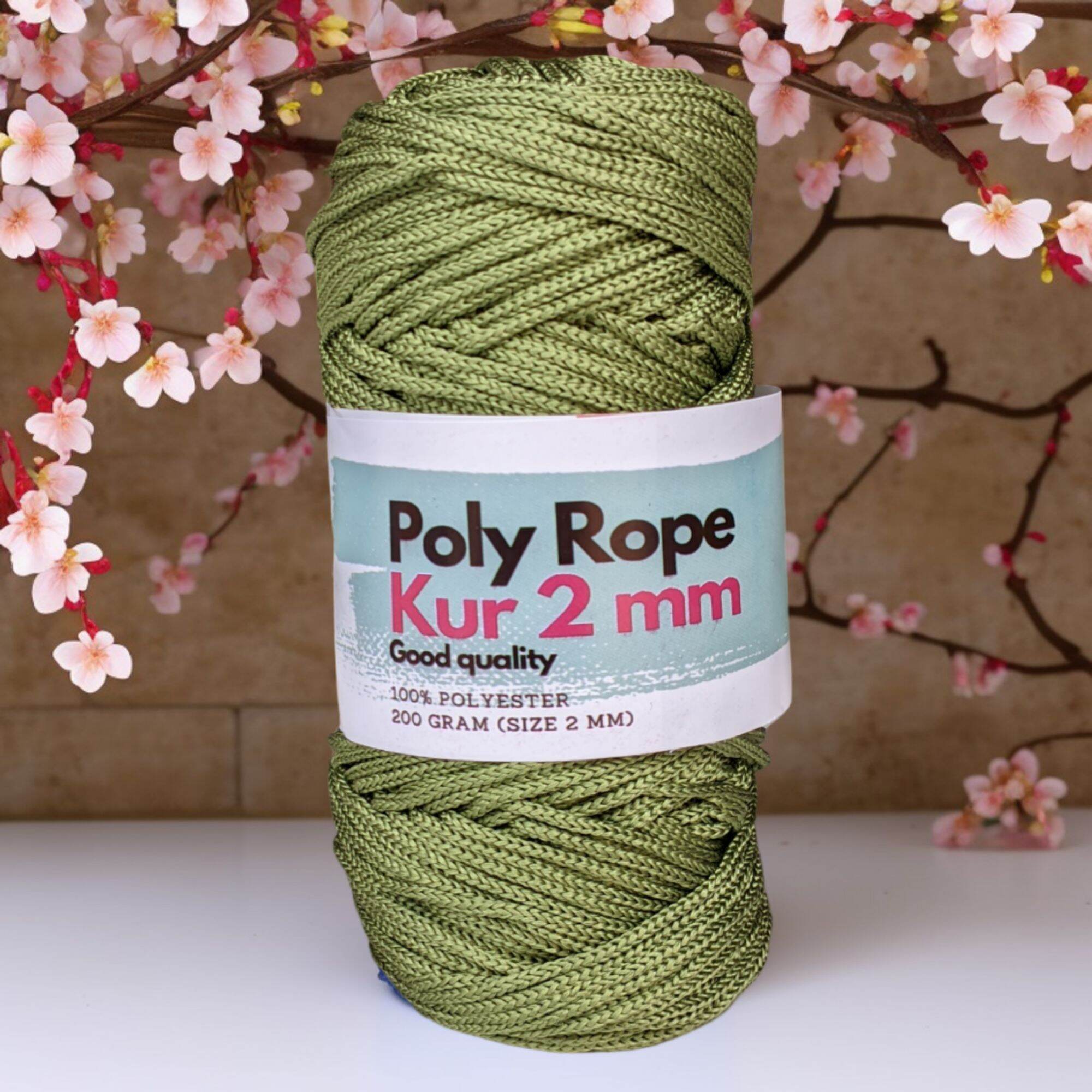 BENANG RAJUT POLY ROPE 2 MM 200 GRAM MURAH