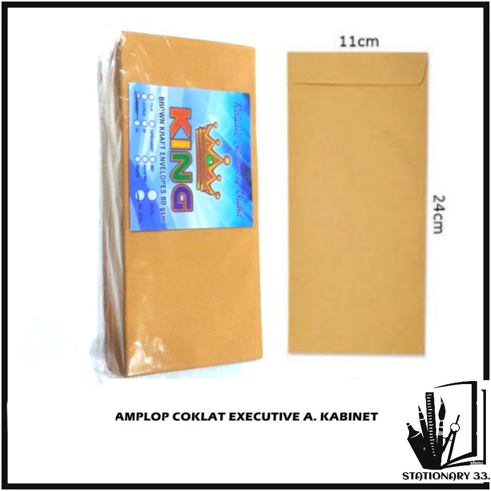1 Pak Amplop Coklat Gaji / Uang / Amplop Kabinet ( Isi 100 Lembar )