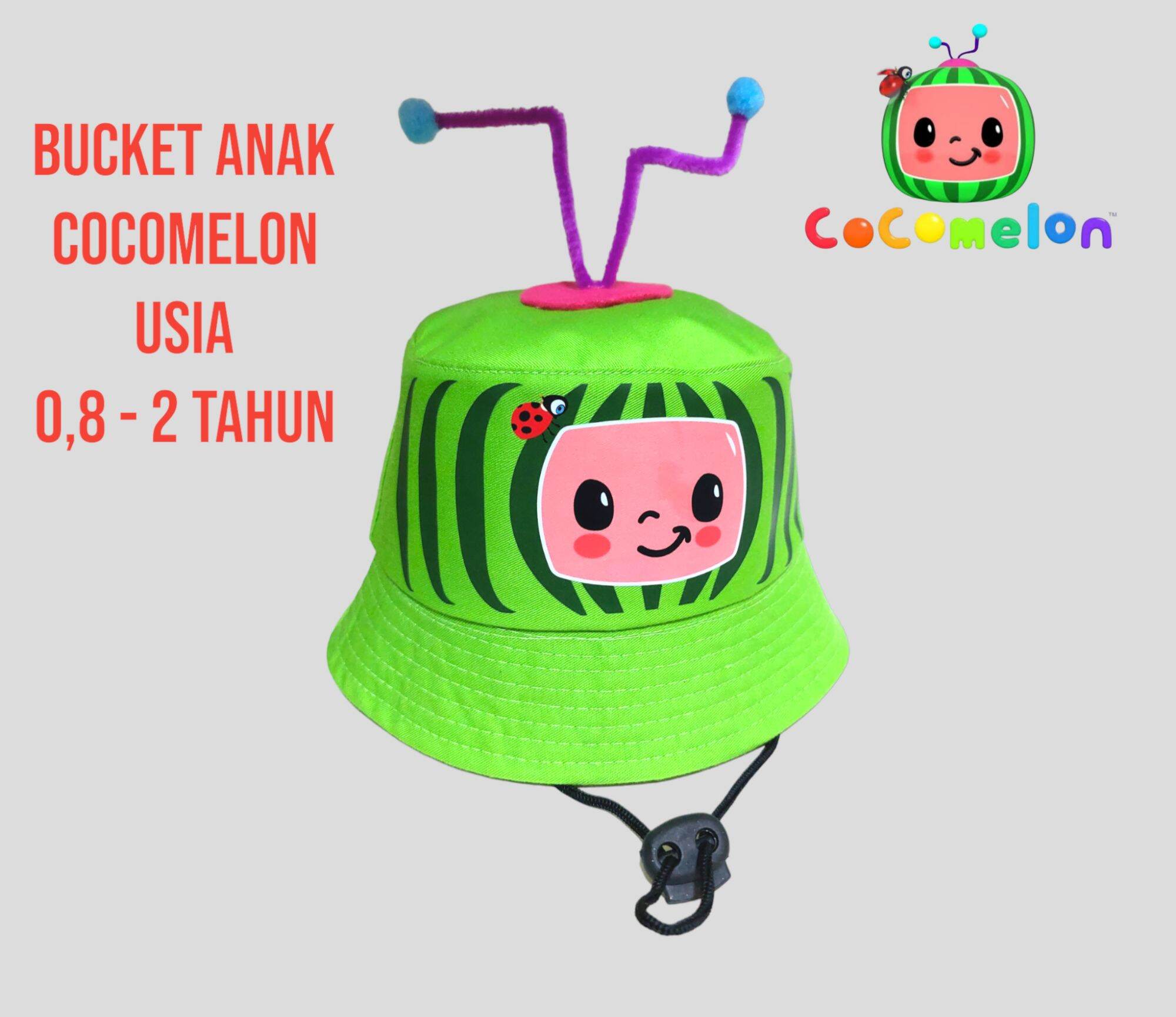 bucket hat anak cocomelon usia 1-3 thn Lazada Indonesia