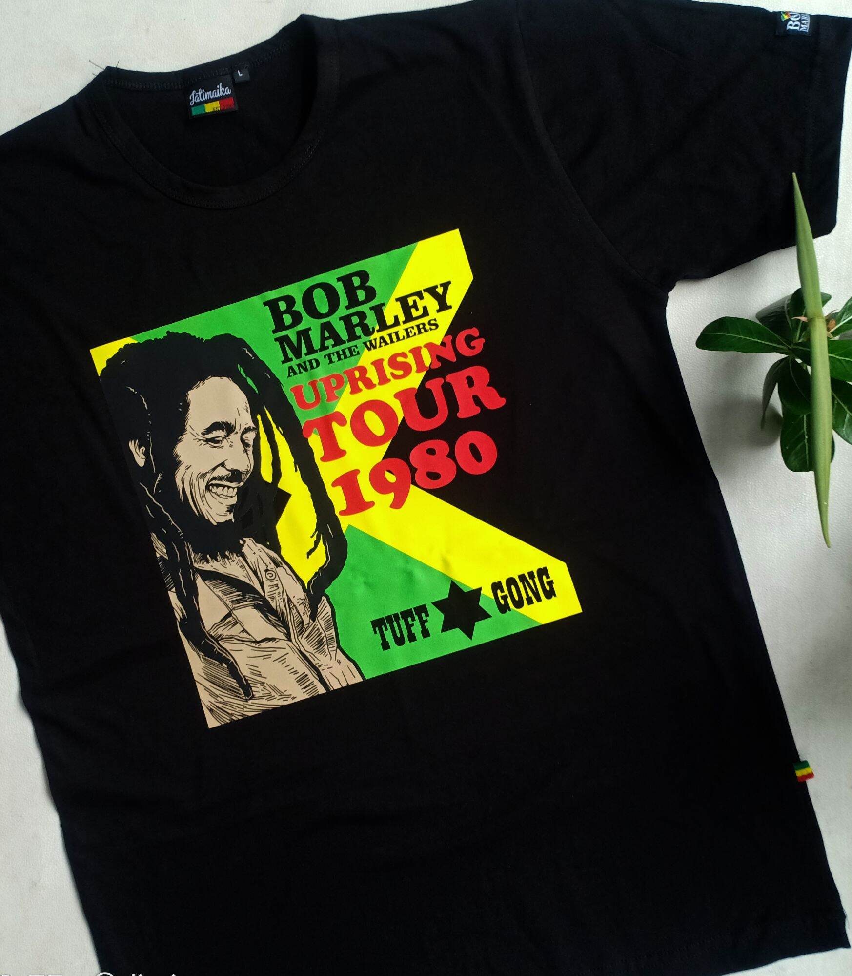 T-shirt Bob Marley Vert Petite Taille S - Roots Reggae Rasta Jamaïque