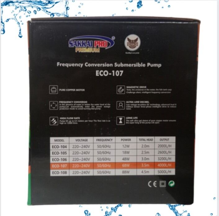 SAKKAI PRO PREMIUM ECO 107 POMPA KOLAM SUBMERSIBLE PUMP