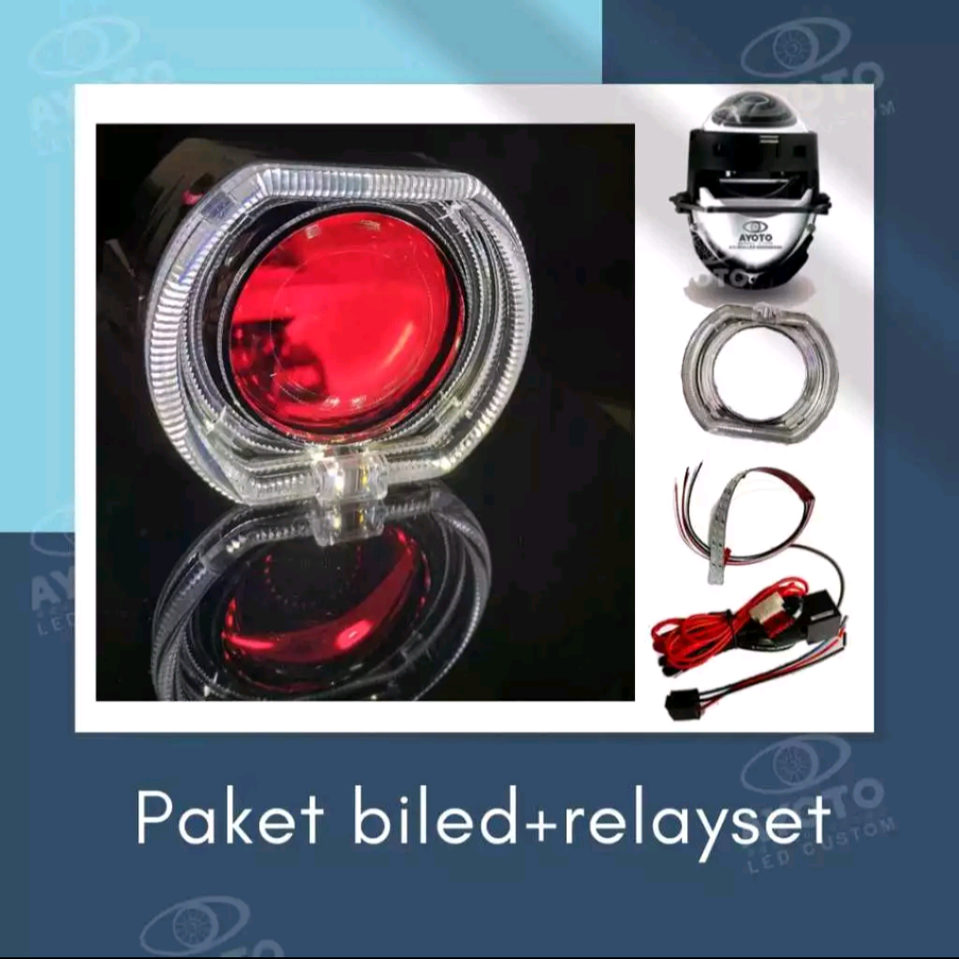 PAKET BILED PROJIE AYOTO RELAYSET SHROUD BMW/BULAT DEMON EYES AUTO DEMON PROJIE BILED Harga 480,450 rupiah*Gratis Ongkir