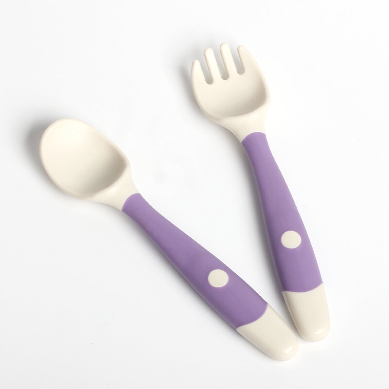 Sendok & Garpu MPASI Bayi Silikon BPA Free Aman untuk Makan B210