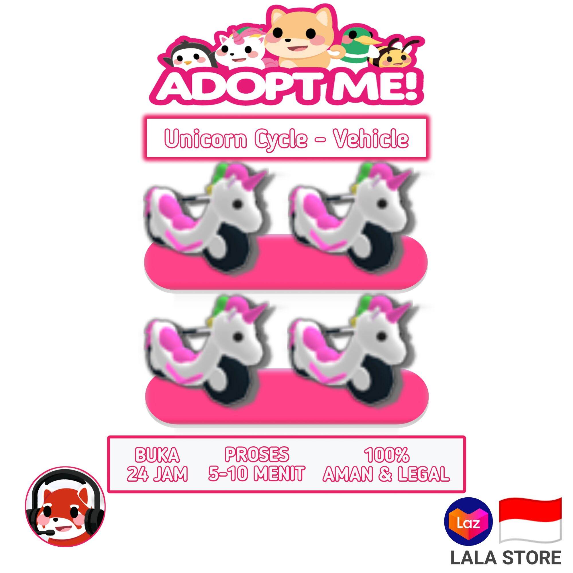 Adopt Me Vehicle Unicorn Cycle Roblox Lazada Indonesia