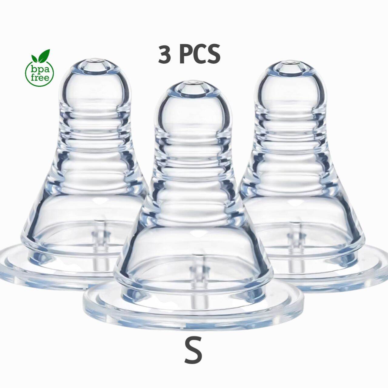 3 PCS Dot Slimneck Bebas BPA untuk Bayi dan Balita