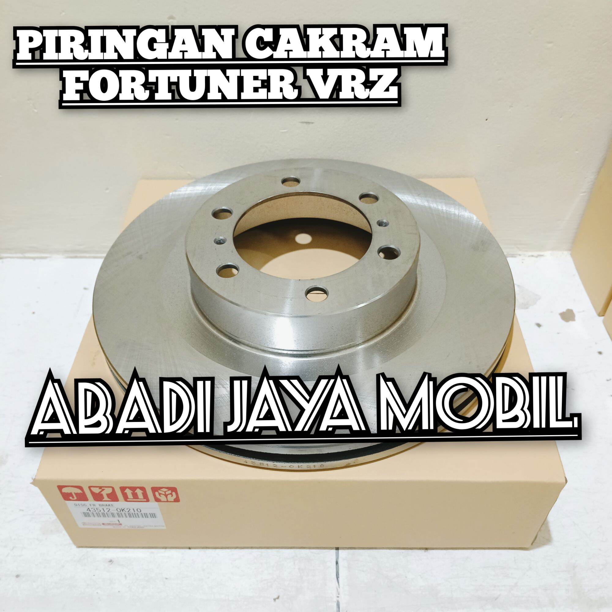 43512-0K210 ROTOR DISC BRAKE FORTUNER VRZ PIRINGAN CAKRAM FORTUNER VRZ 2017 UP Harga 600,000 rupiah*Gratis Ongkir