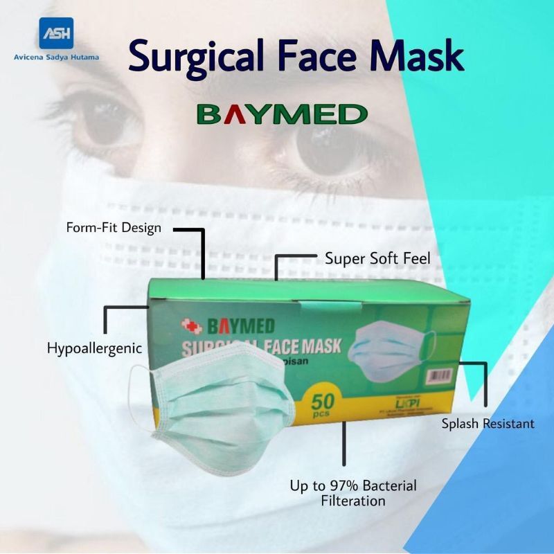 Masker Karet 3ply Masker Hijab 3ply Baymed Lazada Indonesia