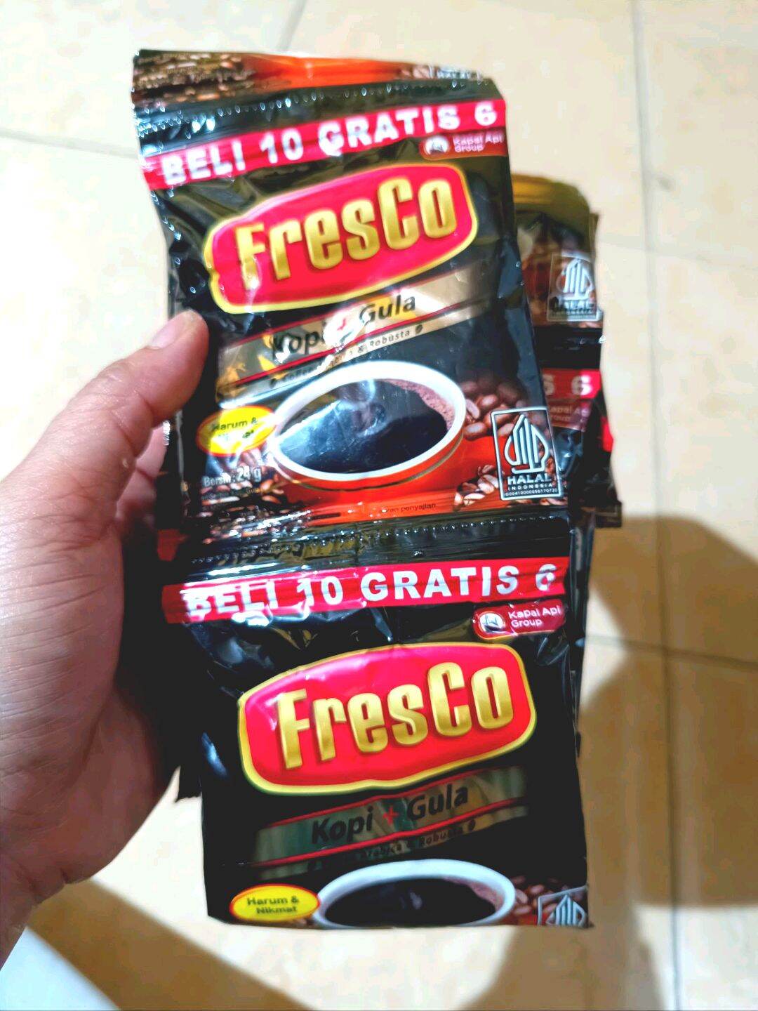 FRESCO Kopi Gula 10 + 6 Sachet Kopi Bubuk 24 gr Kopi Hitam | Lazada ...