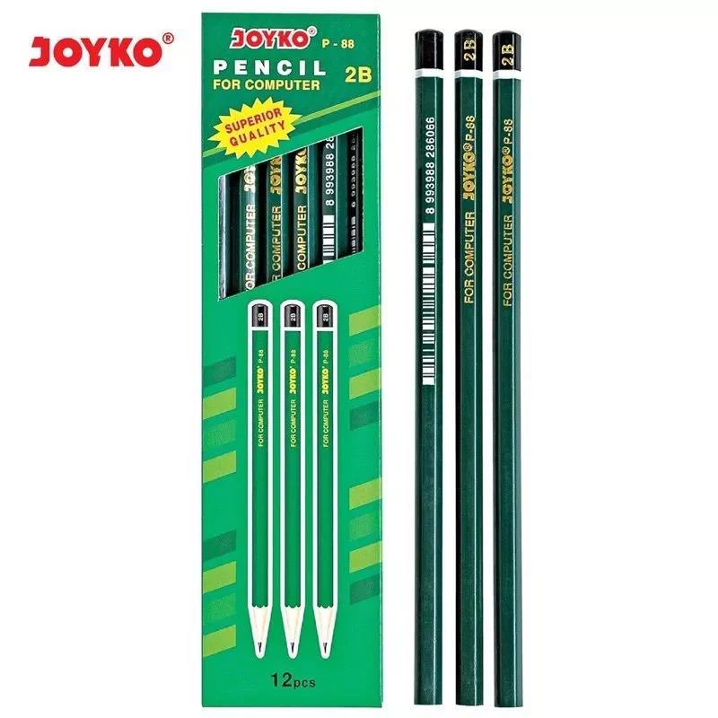 pensil joyko 2B P-88 hijau isi 12pcs