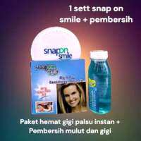 [ TERLARIS ] Snap On smile gigi palsu instan 100% original Atas dan Bawah