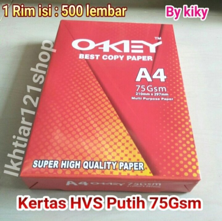 1 Rim Kertas A4 75 Gr Grosir Kertas Hvs 75 Gram A4 Per Rim Isi 500