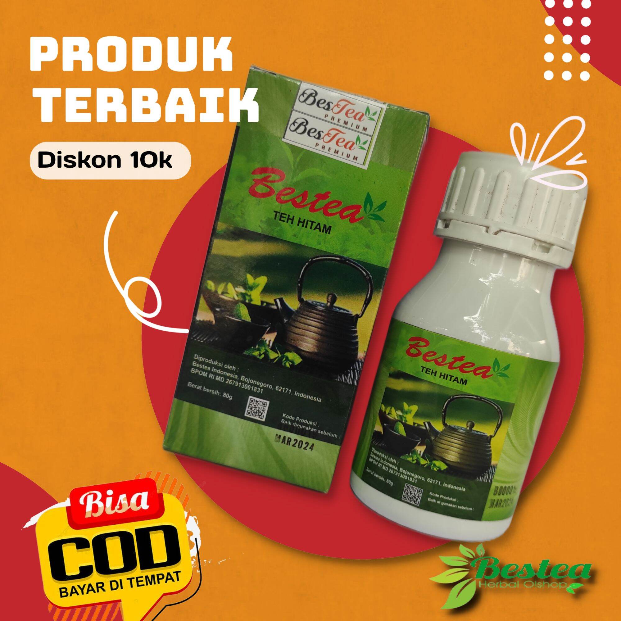Bestea TEH Hitam Bestea Bermanfaat Menurunkan Hipertensi Asam Urat Kolestrol(80 G)