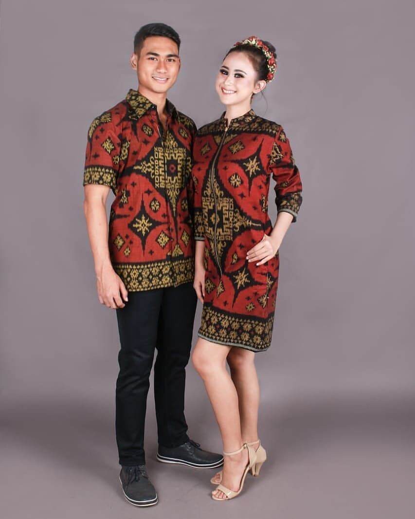 Baju Endek Bali Couple Desain Baju Pengantin Dan Kondangan