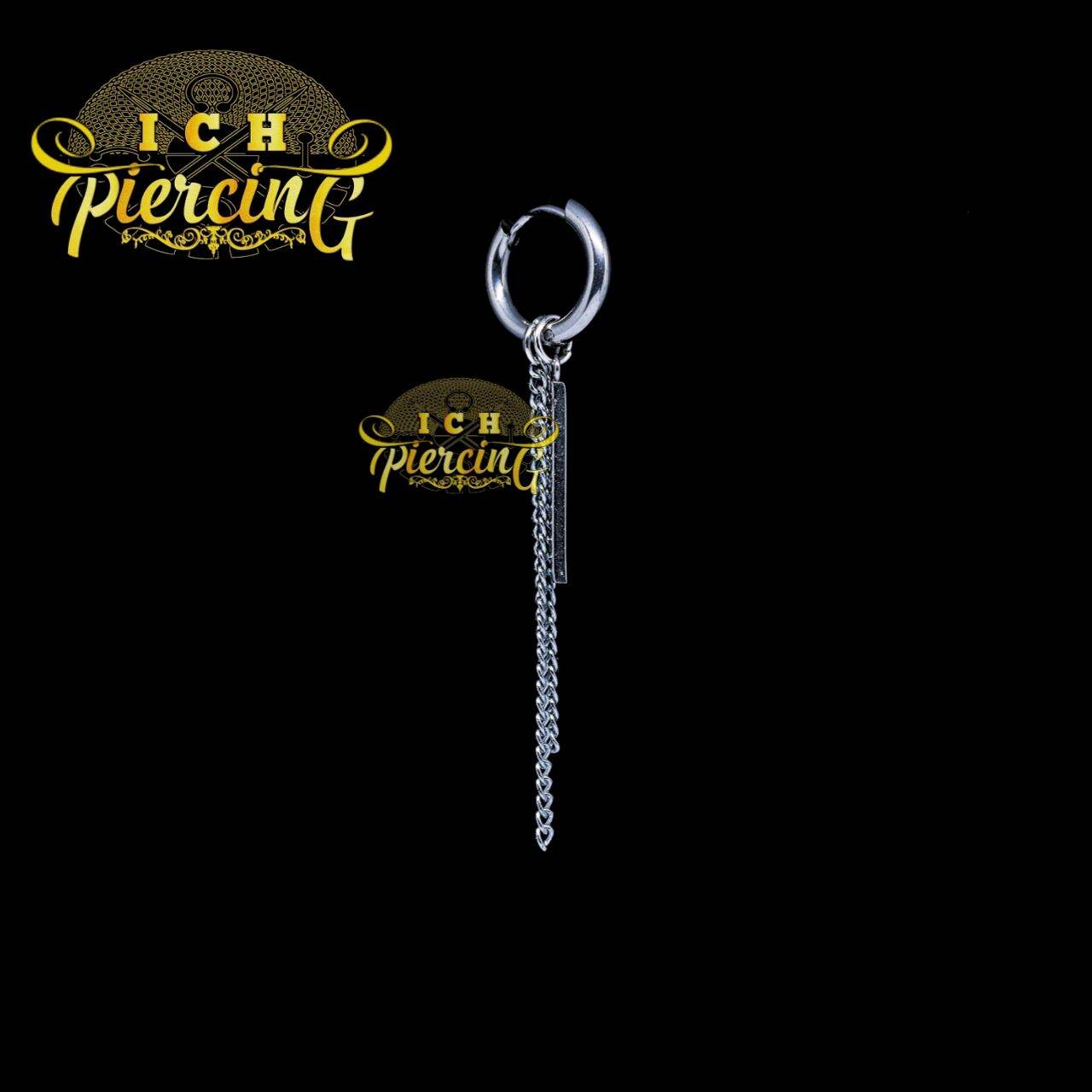 anting tindik dan jepit model batang rante dobel / anting tindik dan