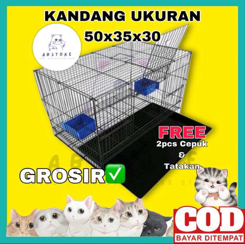 GROSIR Kandang Besi Lipat 50x35x30 Umbaran Kandang Burung Love Bird Kandang Kucing Kandang Anjing Kandang Kelinci Musang Kandang Umbaran Harga 82,500 rupiah*Gratis Ongkir