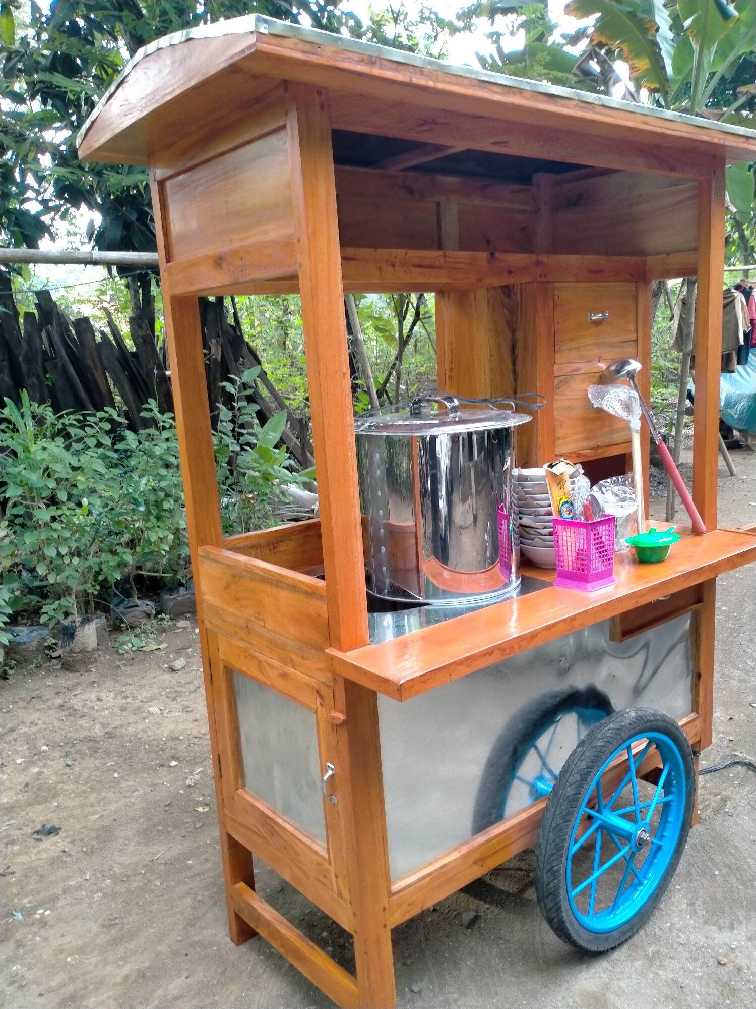 Gerobak Jualan Mie Ayam Komplit Peralatan Siap Lazada Indonesia