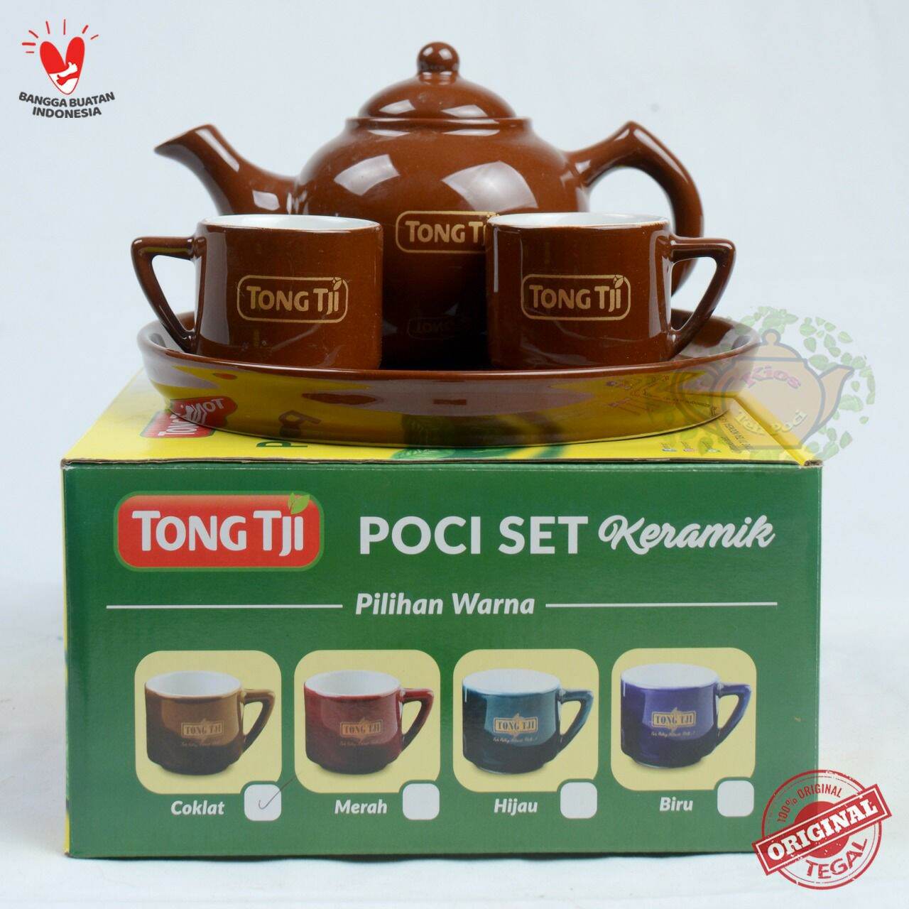 Poci Set Keramik Tongtji Teko Keramik Cap Teh Tongtji Perangkat Minum Teh Poci Set Keramik 9856