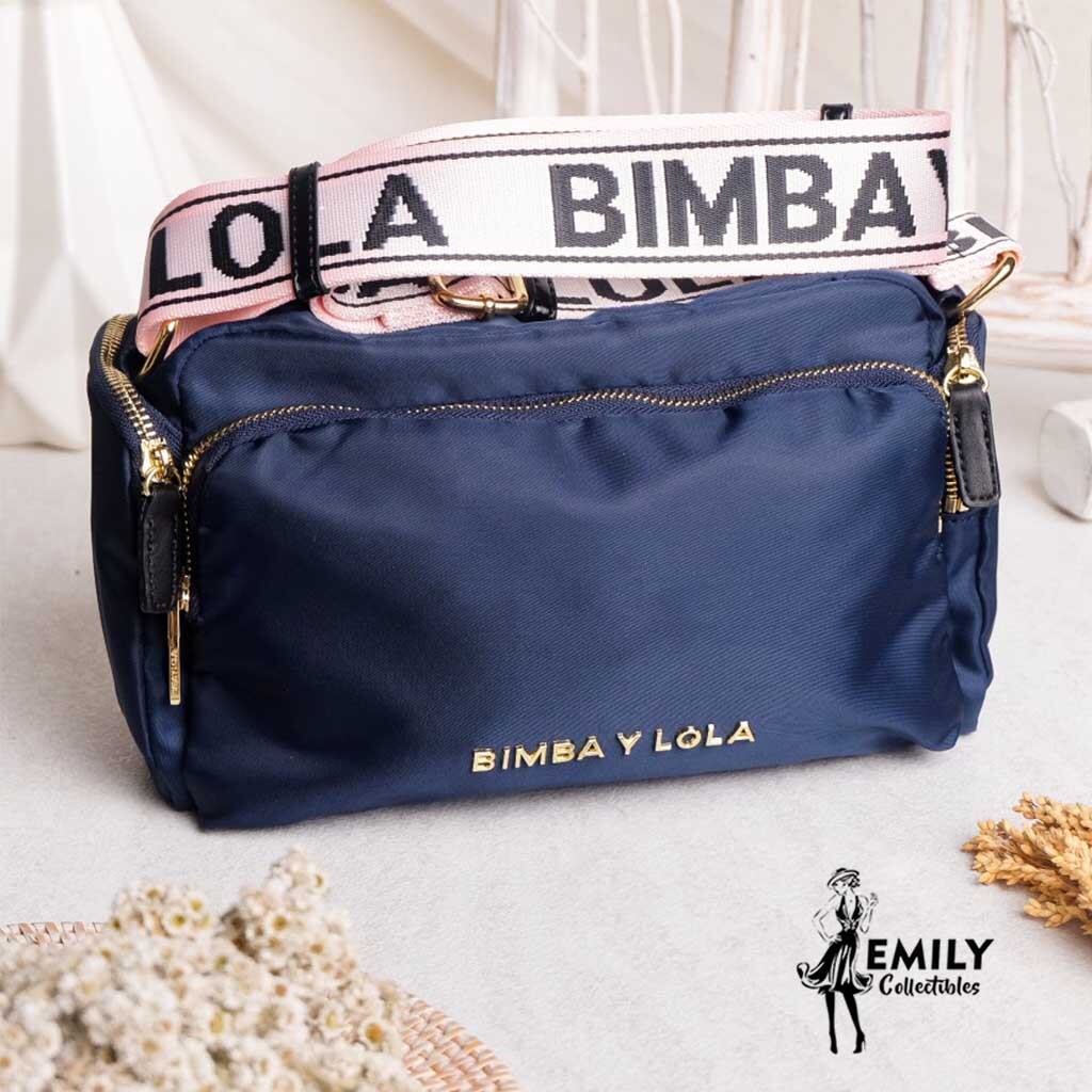 Sell Bimba Y Lola Nylon Zip Crossbody Bag - Navy Blue