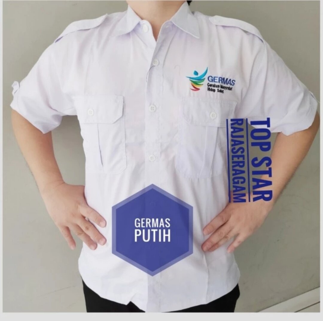 Baju Kemeja Seragam Putih Germas Gerakan Masyarakat Sehat | Lazada ...