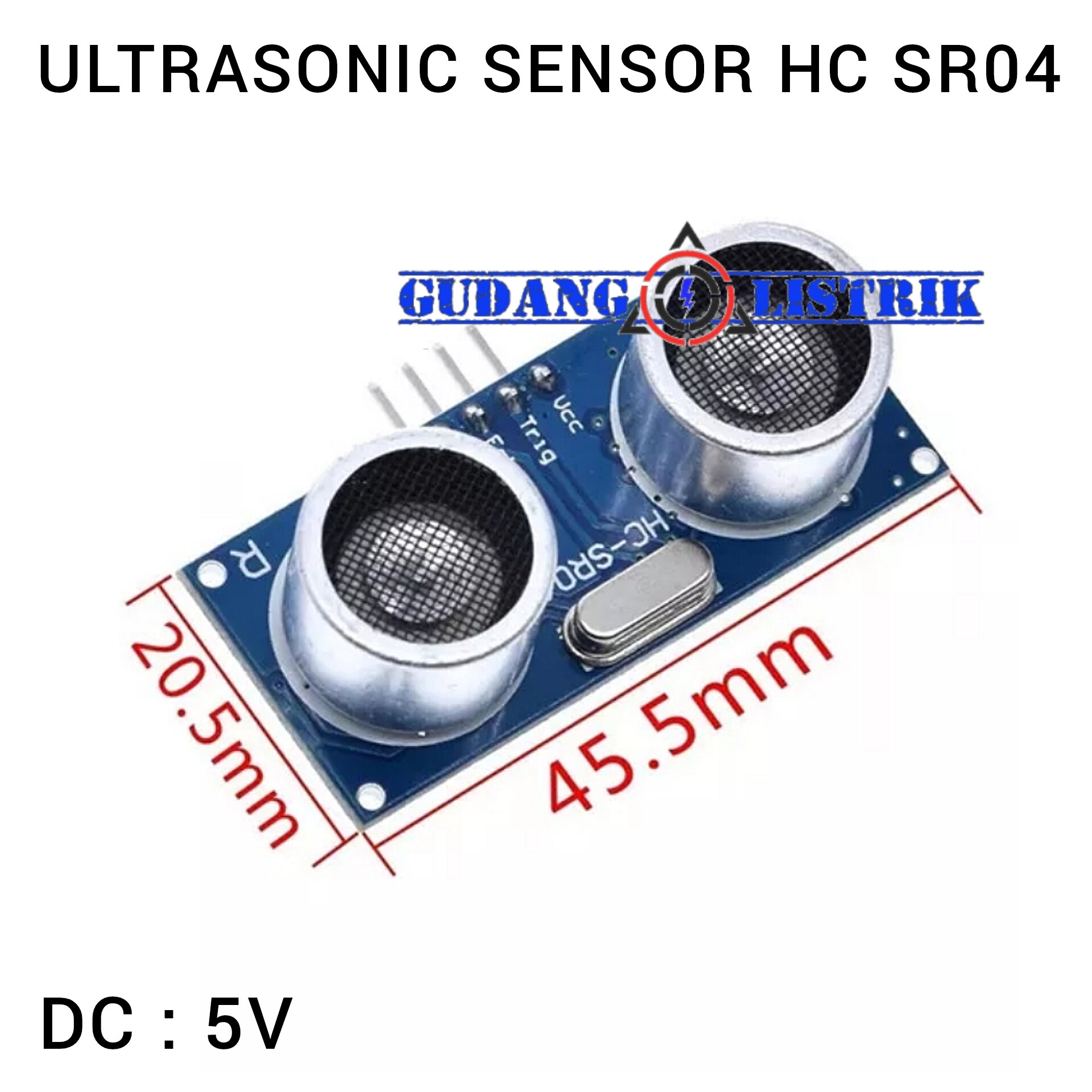 Module Sensor Ultrasonic Hc Sr Range Measurement Meteran Digital