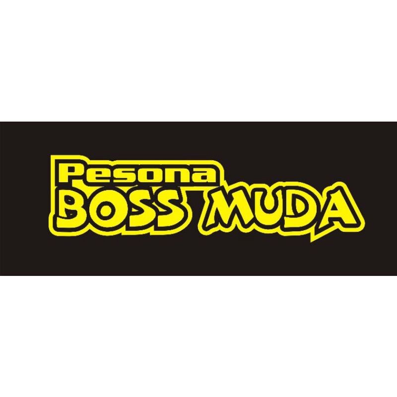 Stiker Mobil Sticker Cutting Pesona Boss Muda Buat Kabin Canter Pick Up