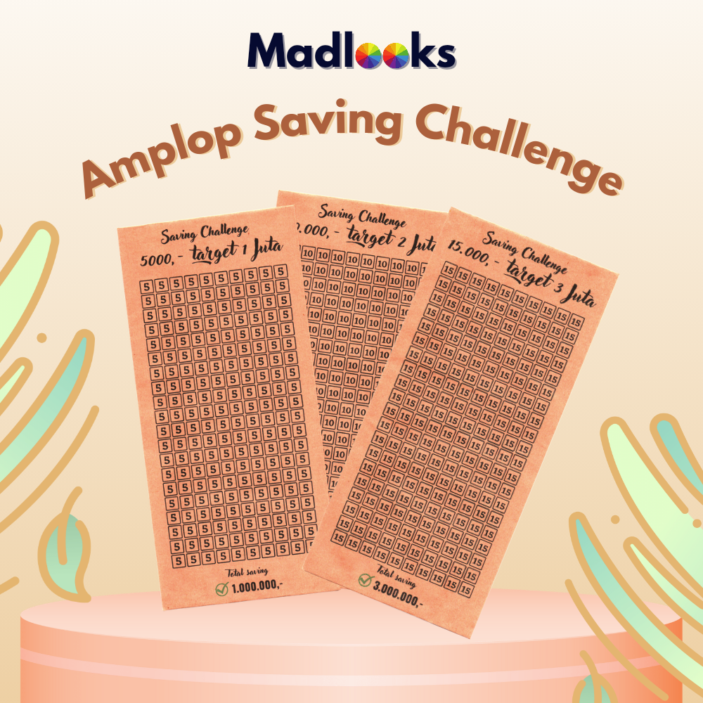 (5 Pcs) Amplop Saving Challenge Target Menabung