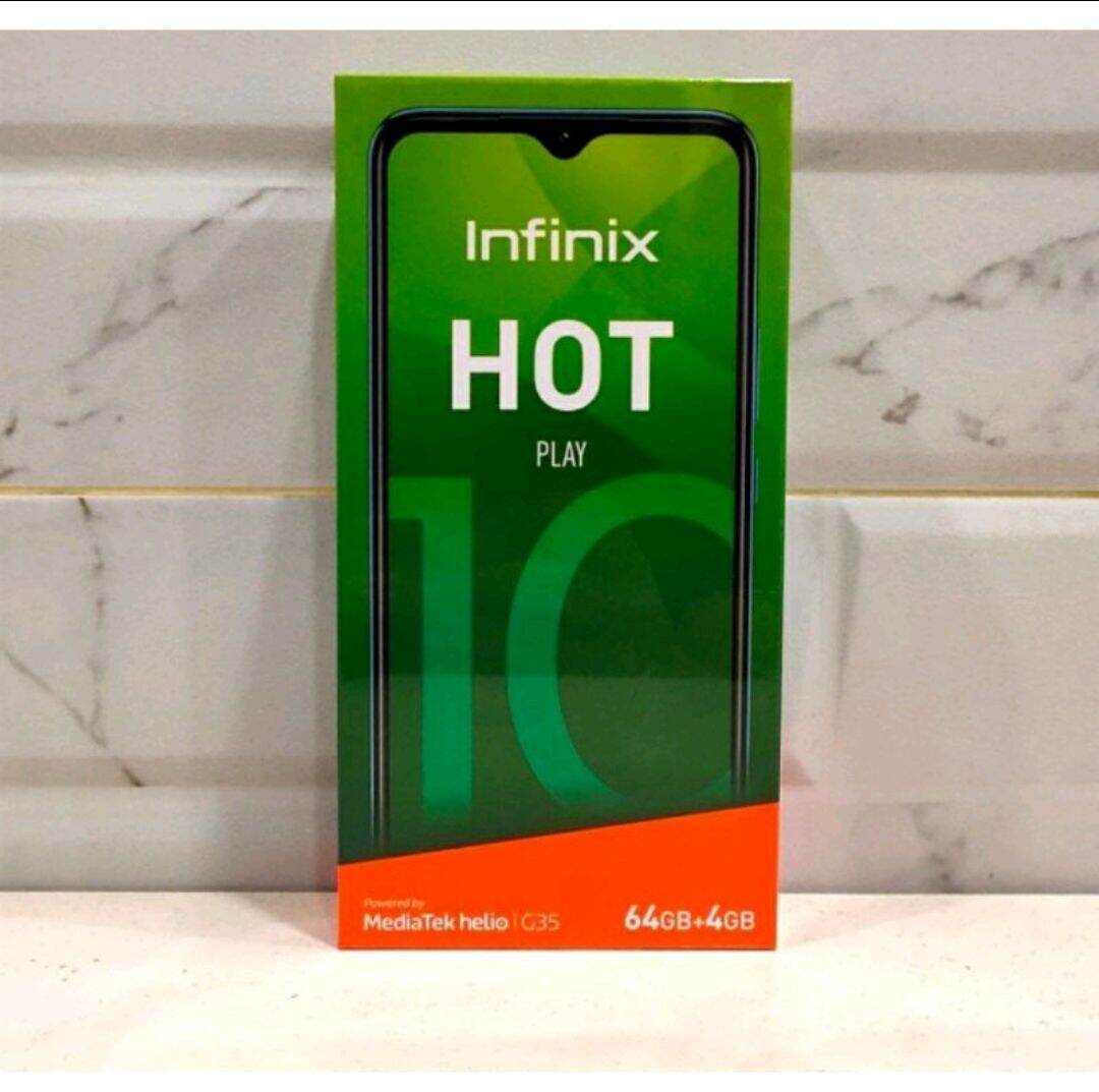 New infinix hot 10 play 4 64 segel garansi resmi Harga  1,699,000 Ringgit*Penghantaran Percuma