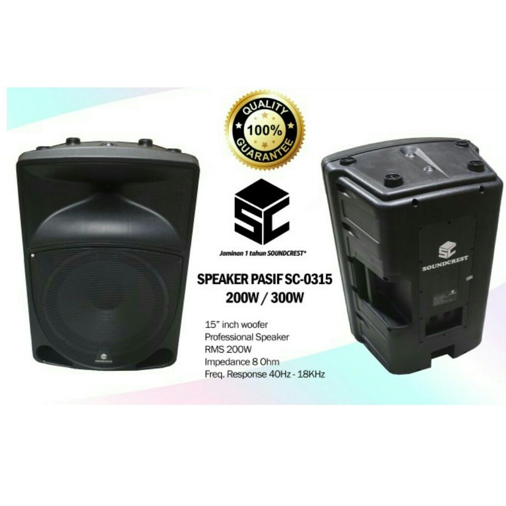Speaker Pasif 15 inch Soundcrest SC0315 300WATT Lazada Indonesia